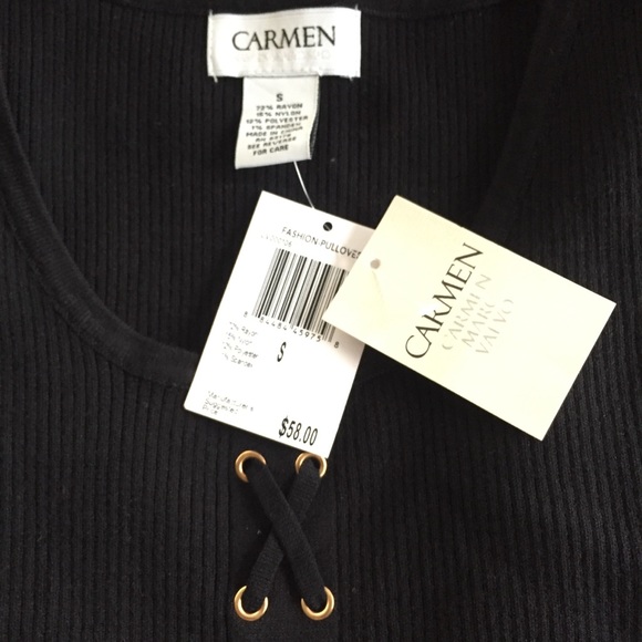 Lace up front, ribbed top - Picture 3 of 4